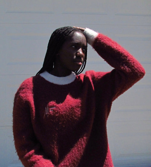 By His Stripes Mohair Sweater